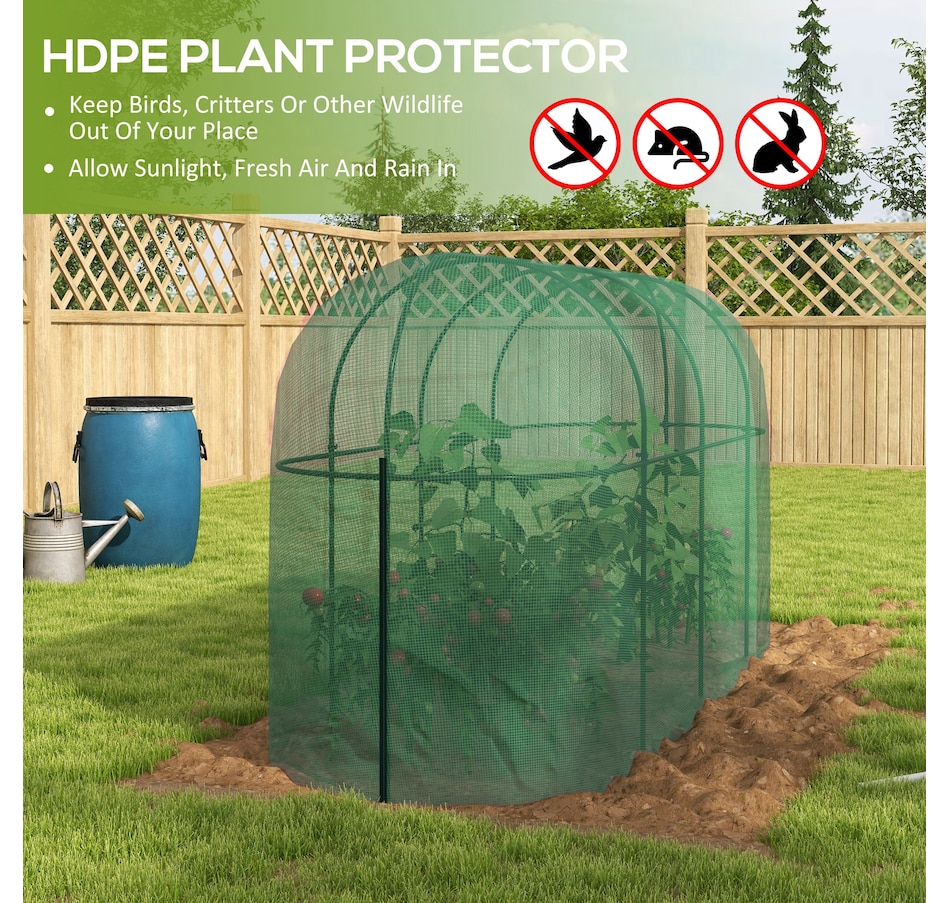 Image 997033_ALTMORE3.jpg, Product 997-033 / Price $79.99, Outsunny 9.8' x 3.3' Plant Protector Tent, Crop Cage with Ground Stakes from Outsunny on TSC.ca's Home & Garden department