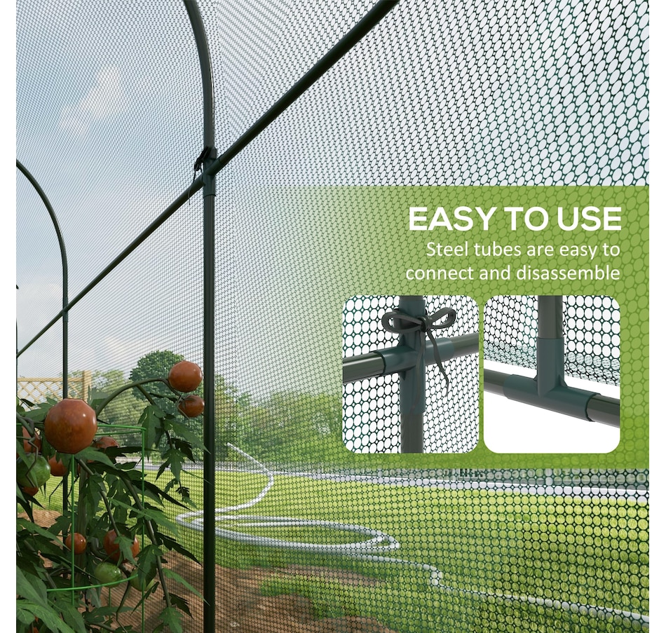 Image 997033_ALTMORE4.jpg, Product 997-033 / Price $79.99, Outsunny 9.8' x 3.3' Plant Protector Tent, Crop Cage with Ground Stakes from Outsunny on TSC.ca's Home & Garden department