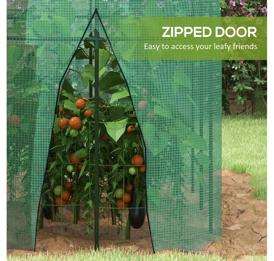Image 997033_ALTMORE6.jpg, Product 997-033 / Price $79.99, Outsunny 9.8' x 3.3' Plant Protector Tent, Crop Cage with Ground Stakes from Outsunny on TSC.ca's Home & Garden department