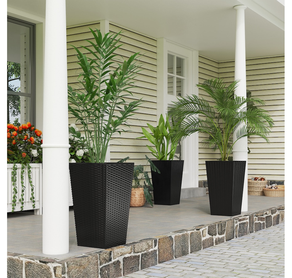 Image 997050_ALTMORE1.jpg, Product 997-050 / Price $129.99 - $145.99, Outsunny Set of 3 Tall Planters for Outdoor Plants from Outsunny on TSC.ca's Home & Garden department