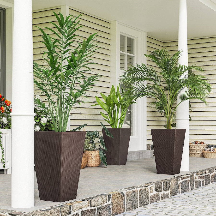 Image 997050_ALTMORE17.jpg, Product 997-050 / Price $129.99 - $145.99, Outsunny Set of 3 Tall Planters for Outdoor Plants from Outsunny on TSC.ca's Home & Garden department