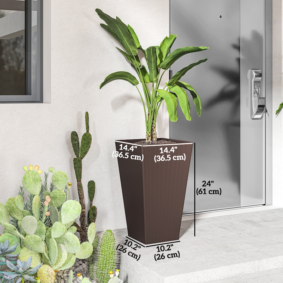 Image 997050_ALTMORE18.jpg, Product 997-050 / Price $129.99 - $145.99, Outsunny Set of 3 Tall Planters for Outdoor Plants from Outsunny on TSC.ca's Home & Garden department