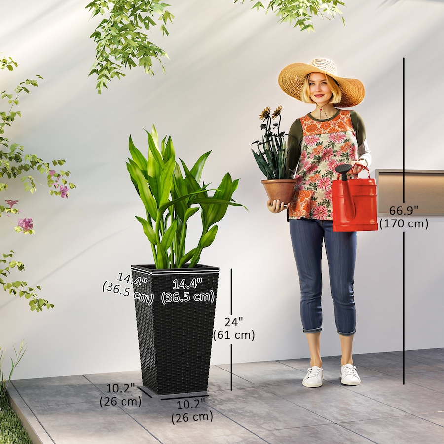 Image 997050_ALTMORE2.jpg, Product 997-050 / Price $129.99 - $145.99, Outsunny Set of 3 Tall Planters for Outdoor Plants from Outsunny on TSC.ca's Home & Garden department