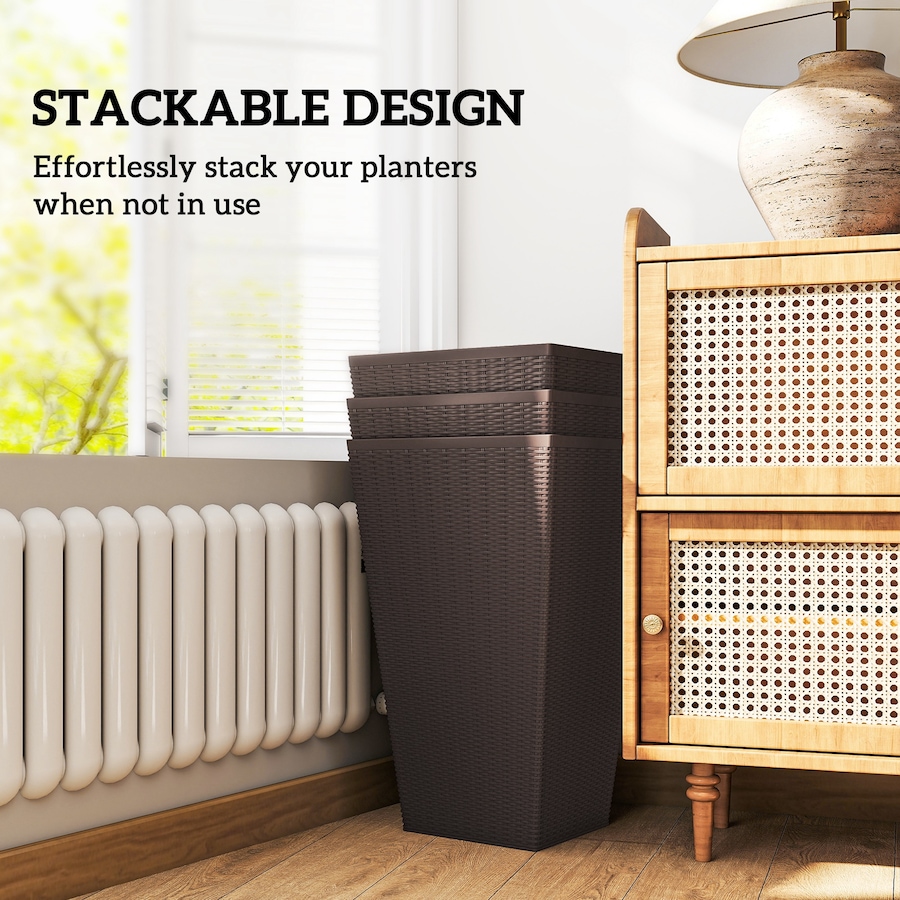 Image 997050_ALTMORE22.jpg, Product 997-050 / Price $129.99 - $145.99, Outsunny Set of 3 Tall Planters for Outdoor Plants from Outsunny on TSC.ca's Home & Garden department