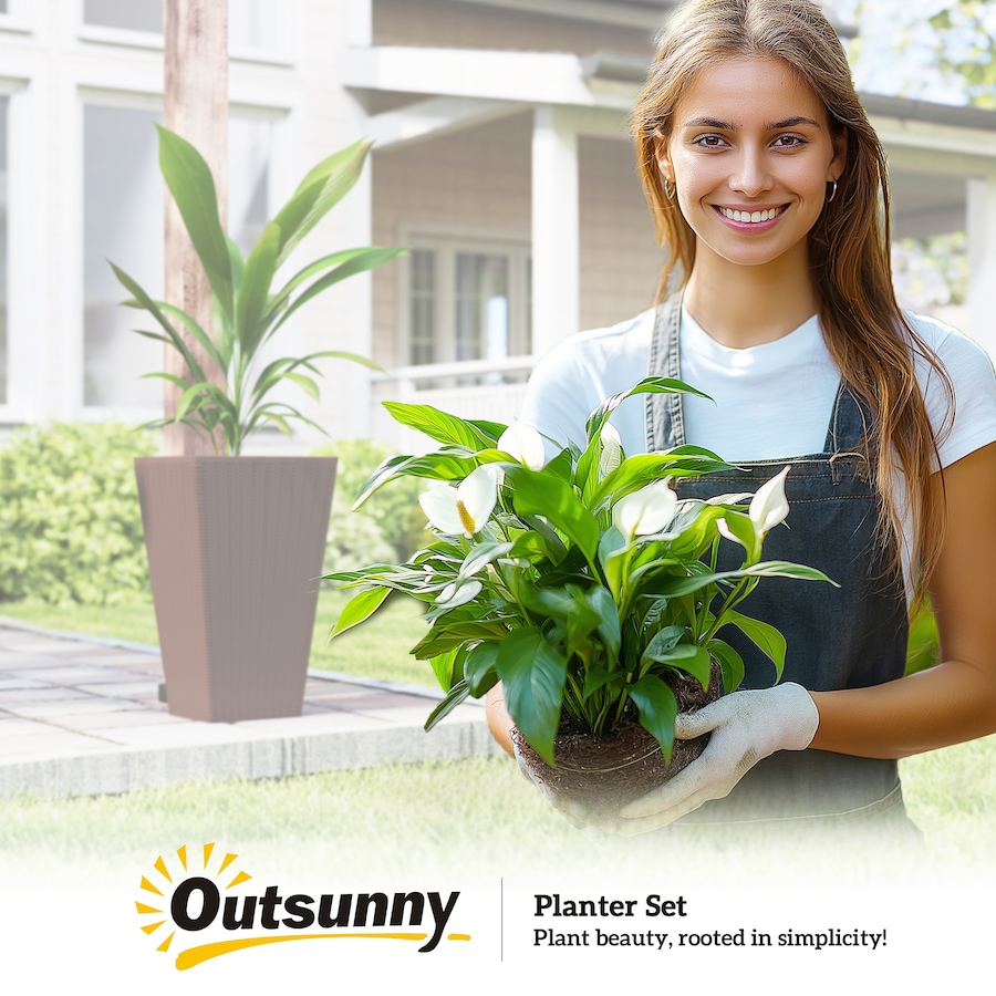 Image 997050_ALTMORE24.jpg, Product 997-050 / Price $129.99 - $145.99, Outsunny Set of 3 Tall Planters for Outdoor Plants from Outsunny on TSC.ca's Home & Garden department