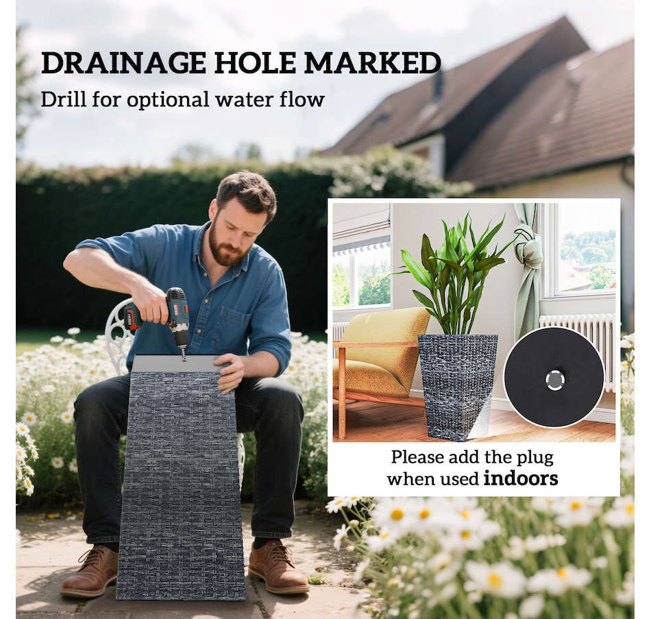 Image 997050_ALTMORE29.jpg, Product 997-050 / Price $129.99 - $145.99, Outsunny Set of 3 Tall Planters for Outdoor Plants from Outsunny on TSC.ca's Home & Garden department