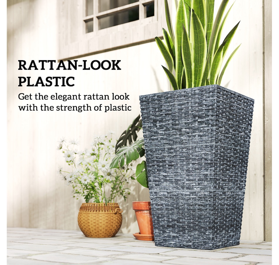 Image 997050_ALTMORE30.jpg, Product 997-050 / Price $129.99 - $145.99, Outsunny Set of 3 Tall Planters for Outdoor Plants from Outsunny on TSC.ca's Home & Garden department
