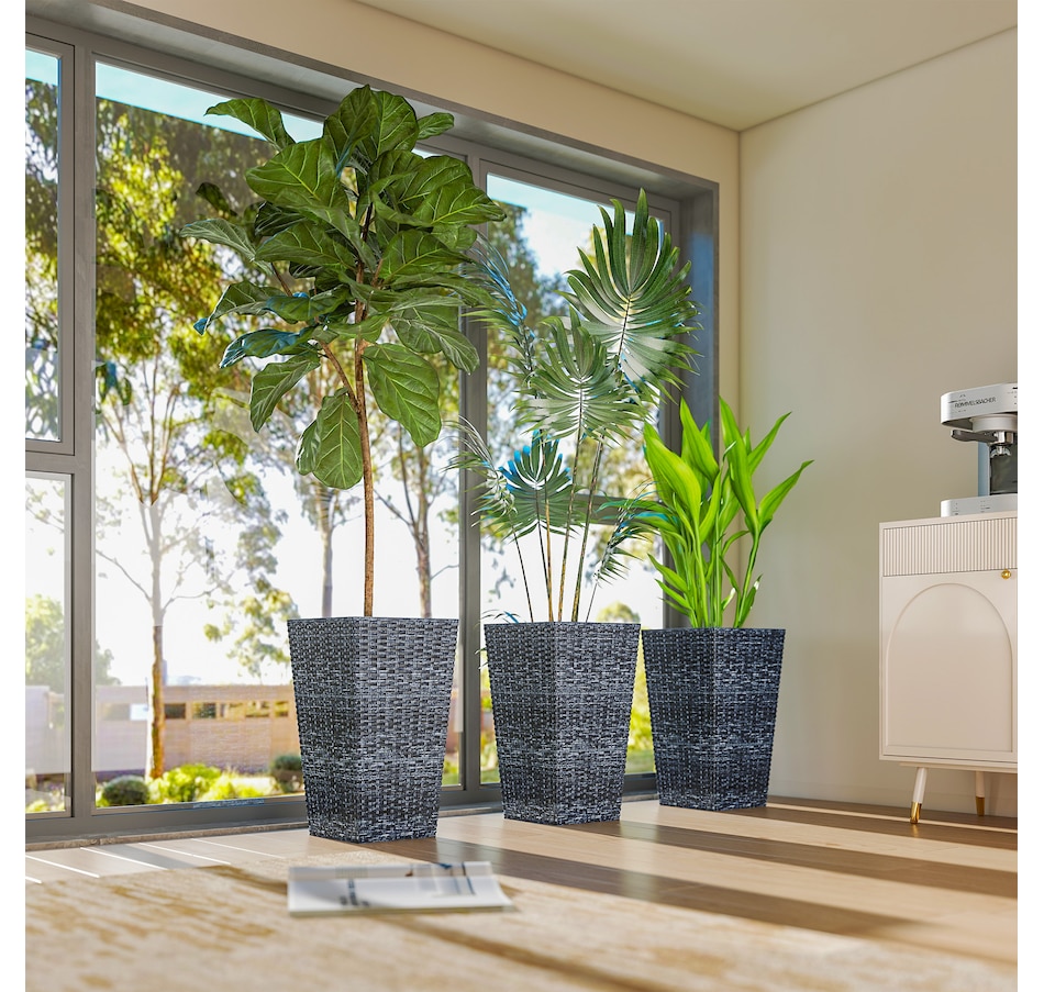 Image 997050_ALTMORE32.jpg, Product 997-050 / Price $129.99 - $145.99, Outsunny Set of 3 Tall Planters for Outdoor Plants from Outsunny on TSC.ca's Home & Garden department