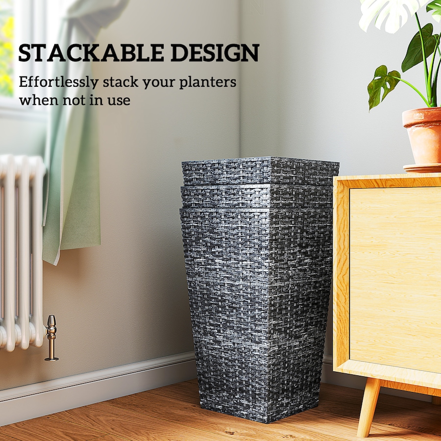 Image 997050_ALTMORE39.jpg, Product 997-050 / Price $129.99 - $145.99, Outsunny Set of 3 Tall Planters for Outdoor Plants from Outsunny on TSC.ca's Home & Garden department