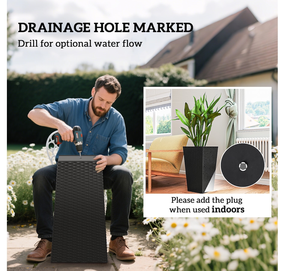Image 997050_ALTMORE4.jpg, Product 997-050 / Price $129.99 - $145.99, Outsunny Set of 3 Tall Planters for Outdoor Plants from Outsunny on TSC.ca's Home & Garden department