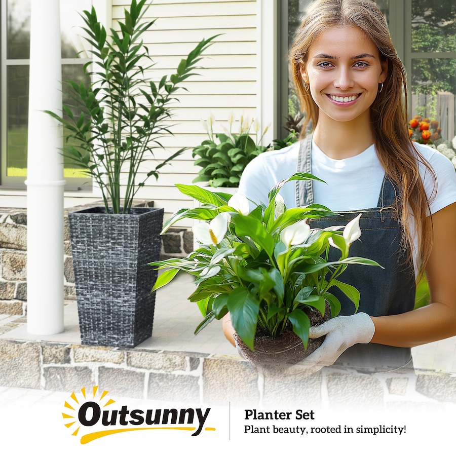Image 997050_ALTMORE41.jpg, Product 997-050 / Price $129.99 - $145.99, Outsunny Set of 3 Tall Planters for Outdoor Plants from Outsunny on TSC.ca's Home & Garden department