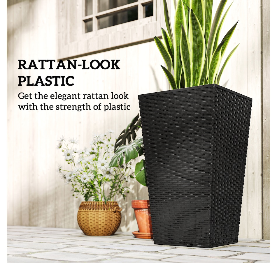 Image 997050_ALTMORE5.jpg, Product 997-050 / Price $129.99 - $145.99, Outsunny Set of 3 Tall Planters for Outdoor Plants from Outsunny on TSC.ca's Home & Garden department