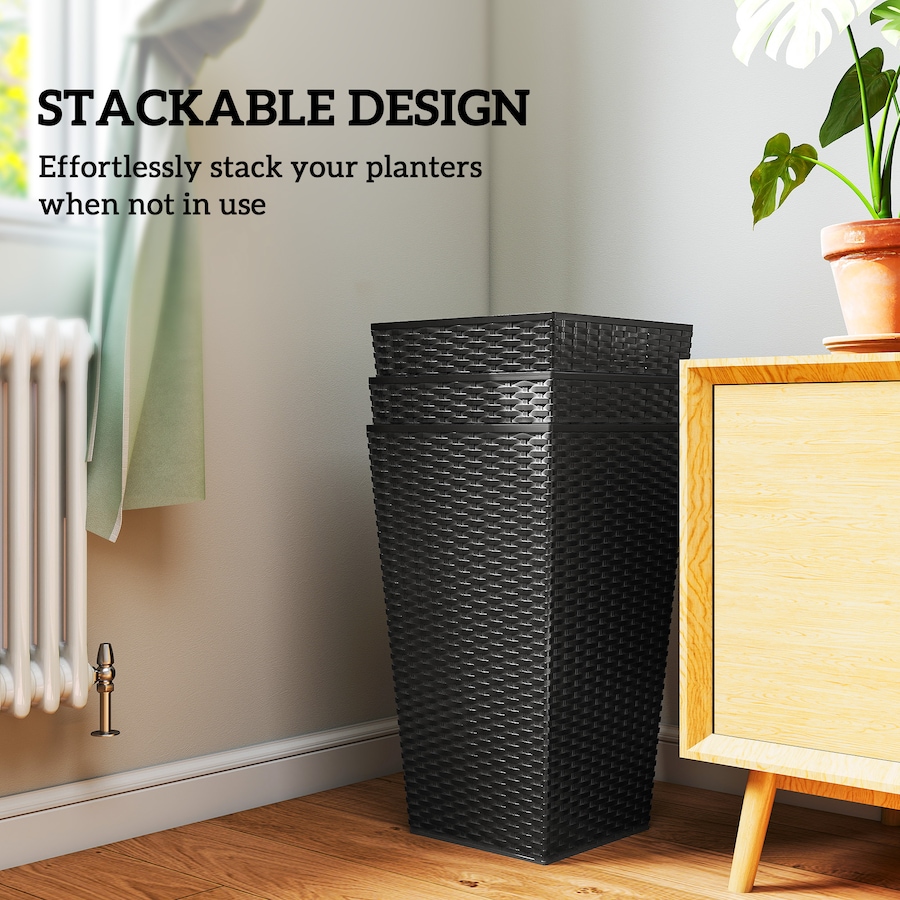 Image 997050_ALTMORE6.jpg, Product 997-050 / Price $129.99 - $145.99, Outsunny Set of 3 Tall Planters for Outdoor Plants from Outsunny on TSC.ca's Home & Garden department