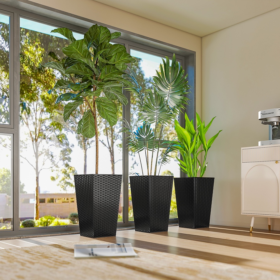 Image 997050_ALTMORE7.jpg, Product 997-050 / Price $129.99 - $145.99, Outsunny Set of 3 Tall Planters for Outdoor Plants from Outsunny on TSC.ca's Home & Garden department