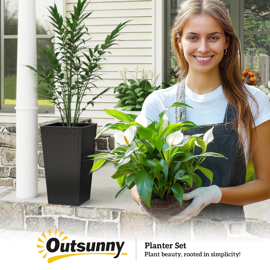 Image 997050_ALTMORE8.jpg, Product 997-050 / Price $129.99 - $145.99, Outsunny Set of 3 Tall Planters for Outdoor Plants from Outsunny on TSC.ca's Home & Garden department
