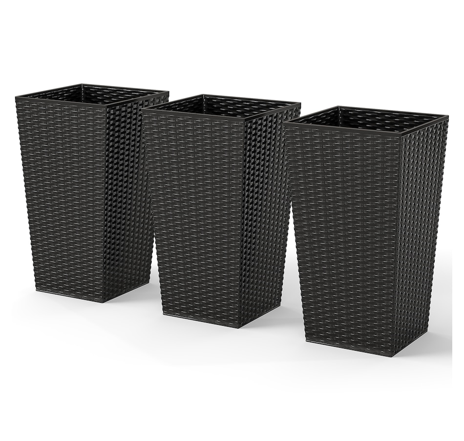 Image 997050_ST01.jpg, Product 997-050 / Price $129.99 - $145.99, Outsunny Set of 3 Tall Planters for Outdoor Plants from Outsunny on TSC.ca's Home & Garden department