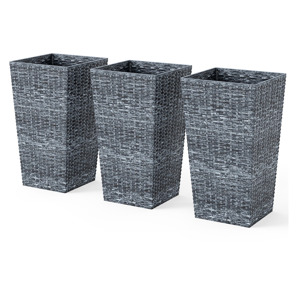Image 997050_ST04.jpg, Product 997-050 / Price $129.99 - $145.99, Outsunny Set of 3 Tall Planters for Outdoor Plants from Outsunny on TSC.ca's Home & Garden department