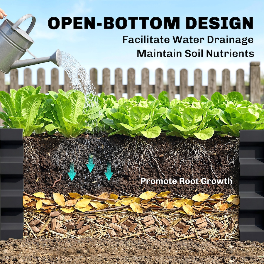 Image 997065_ALTMORE61.jpg, Product 997-065 / Price $54.99, 4' x 4' x 1' Raised Garden Bed Galvanized Steel Planter Box Light Grey from Outsunny on TSC.ca's Home & Garden department