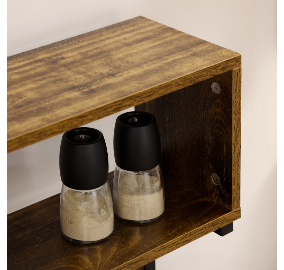 Image 997066_ALTMORE7.jpg, Product 997-066 / Price $109.99, HOMCOM Baker's Rack with Power Outlet, USB Charger, Microwave Stand, Brown from HOMCOM on TSC.ca's Home & Garden department