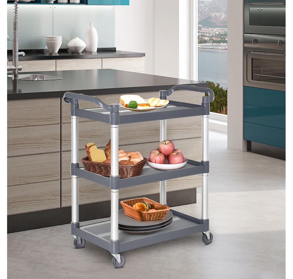 Image 997070_ALTMORE1.jpg, Product 997-070 / Price $128.99, HOMCOM 3-tier Large Rolling Utility Cart With Shelves from HOMCOM on TSC.ca's Home & Garden department