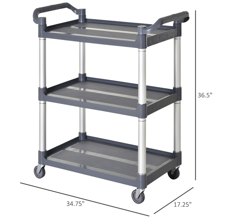 Image 997070_ALTMORE2.jpg, Product 997-070 / Price $128.99, HOMCOM 3-tier Large Rolling Utility Cart With Shelves from HOMCOM on TSC.ca's Home & Garden department