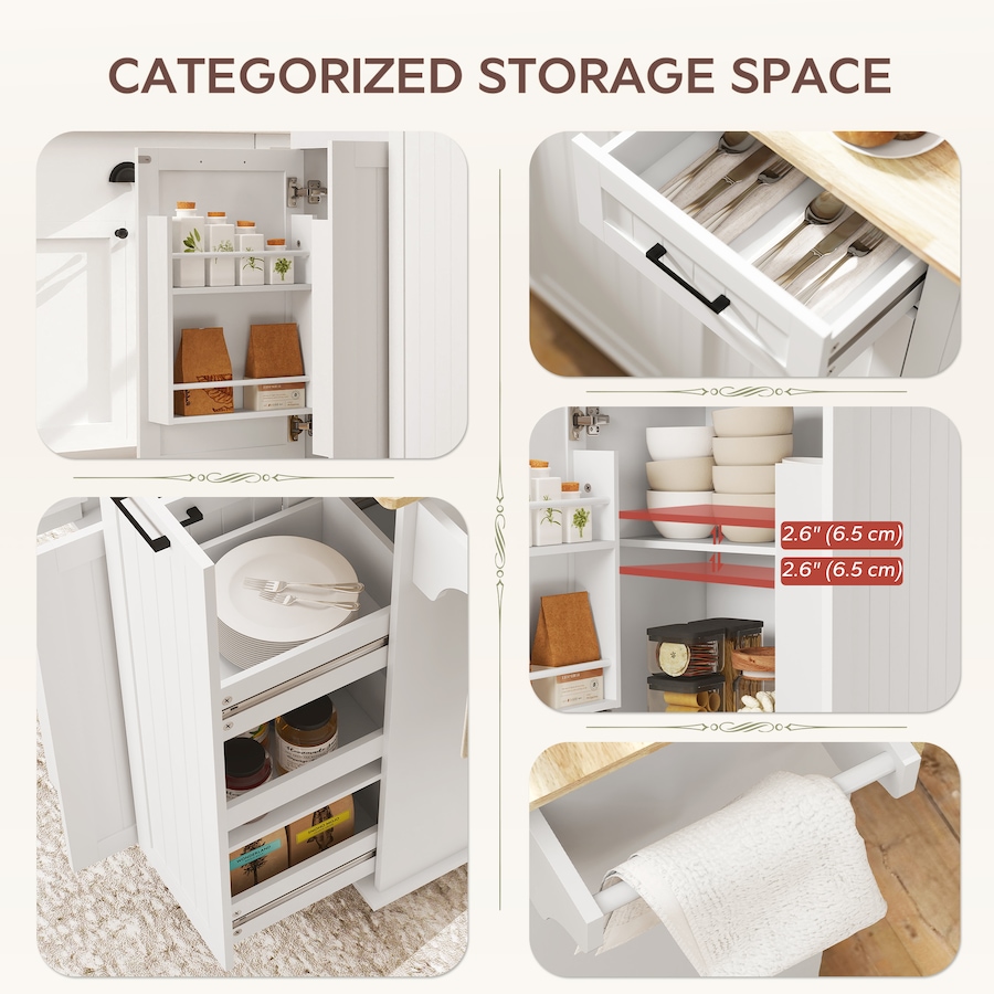 Image 997073_ALTMORE5.jpg, Product 997-073 / Price $299.99, HOMCOM Mobile Kitchen Island with Charging Station, Drop Leaf Kitchen Cart from HOMCOM on TSC.ca's Home & Garden department