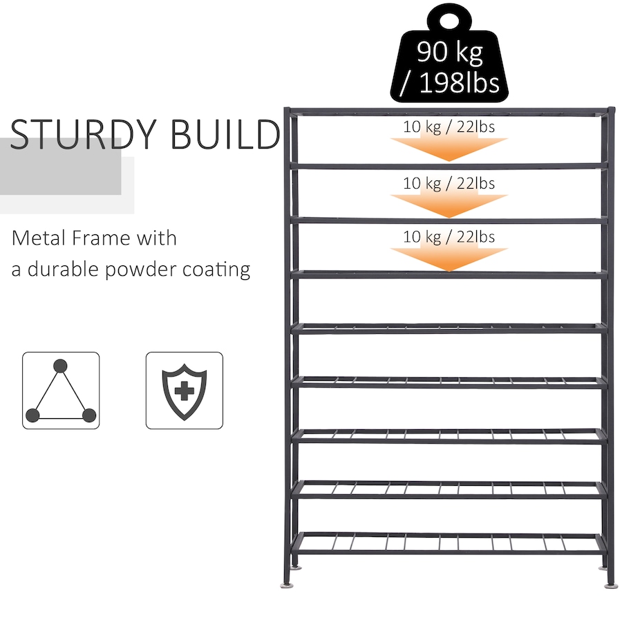 Image 997075_ALTMORE5.jpg, Product 997-075 / Price $94.99, HOMCOM 54 Bottles 9-tier Metal Wine Bottle Rack from HOMCOM on TSC.ca's Home & Garden department