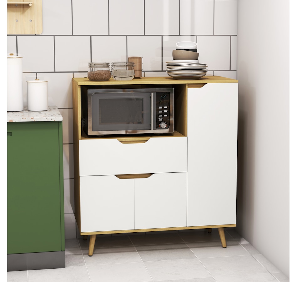 Image 997077_ALTMORE1.jpg, Product 997-077 / Price $139.99, HOMCOM Microwave Cabinet, Kitchen Cupboard with Drawer, Storage Cabinets from HOMCOM on TSC.ca's Home & Garden department