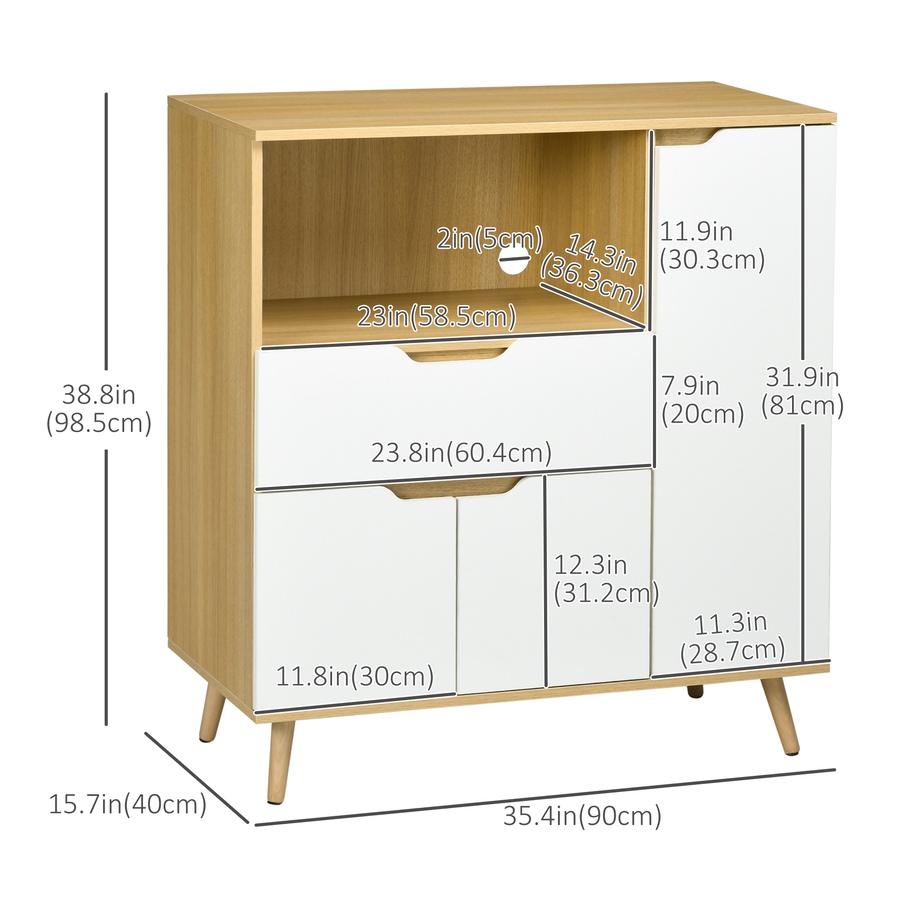 Image 997077_ALTMORE2.jpg, Product 997-077 / Price $159.99, HOMCOM Microwave Cabinet, Kitchen Cupboard with Drawer, Storage Cabinets from HOMCOM on TSC.ca's Home & Garden department