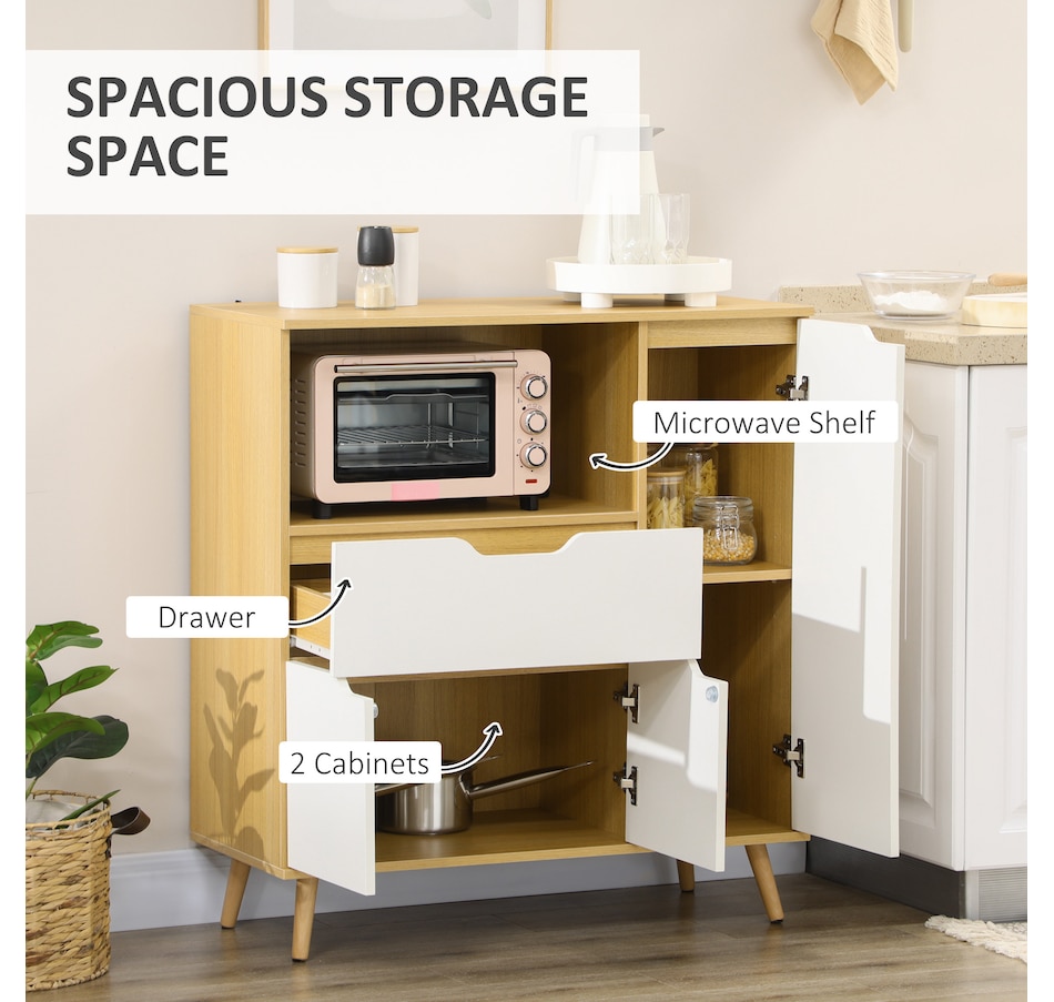 Image 997077_ALTMORE3.jpg, Product 997-077 / Price $139.99, HOMCOM Microwave Cabinet, Kitchen Cupboard with Drawer, Storage Cabinets from HOMCOM on TSC.ca's Home & Garden department