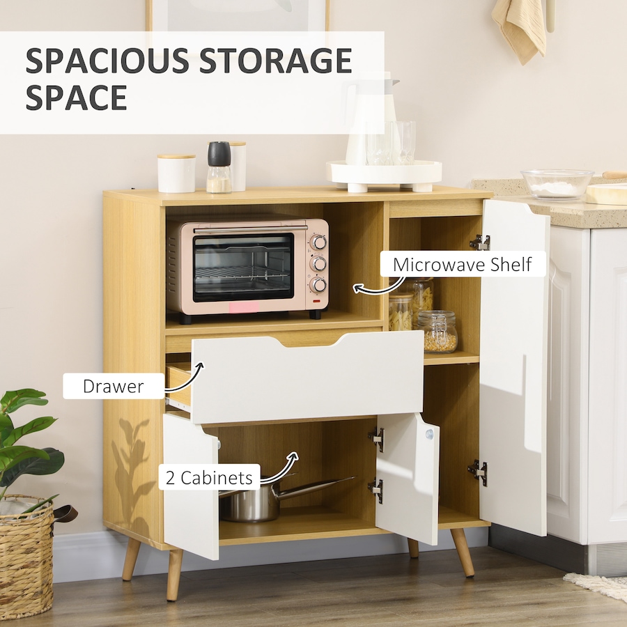 Image 997077_ALTMORE3.jpg, Product 997-077 / Price $159.99, HOMCOM Microwave Cabinet, Kitchen Cupboard with Drawer, Storage Cabinets from HOMCOM on TSC.ca's Home & Garden department