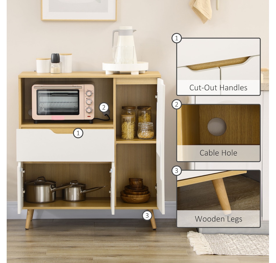 Image 997077_ALTMORE5.jpg, Product 997-077 / Price $139.99, HOMCOM Microwave Cabinet, Kitchen Cupboard with Drawer, Storage Cabinets from HOMCOM on TSC.ca's Home & Garden department