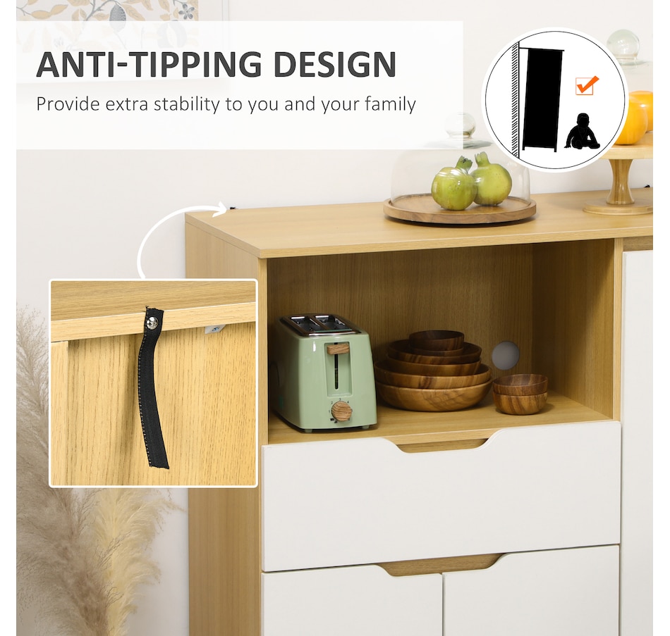 Image 997077_ALTMORE6.jpg, Product 997-077 / Price $139.99, HOMCOM Microwave Cabinet, Kitchen Cupboard with Drawer, Storage Cabinets from HOMCOM on TSC.ca's Home & Garden department