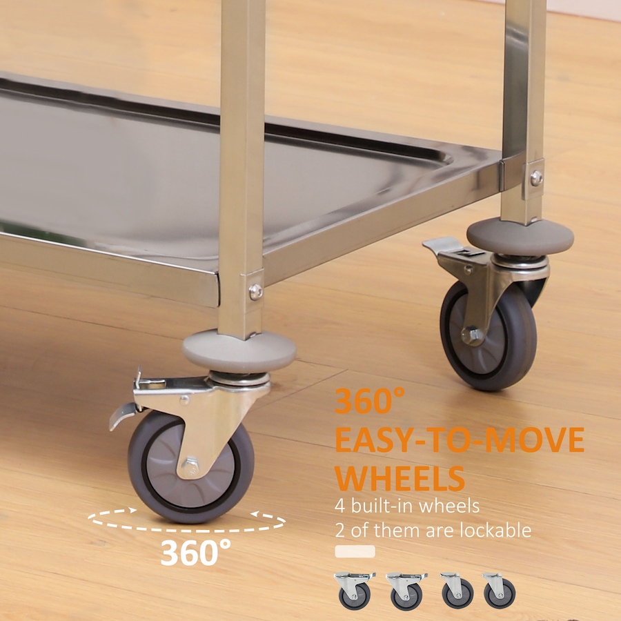 Image 997081_ALTMORE4.jpg, Product 997-081 / Price $129.99, HOMCOM 3-tier Stainless Steel Kitchen Trolley Cart from HOMCOM on TSC.ca's Home & Garden department