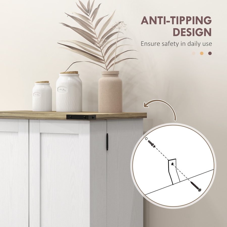Image 997082_ALTMORE5.jpg, Product 997-082 / Price $164.79, HOMCOM Kitchen Pantry Storage Cabinet with Adjustable Shelves Cream White from HOMCOM on TSC.ca's Home & Garden department