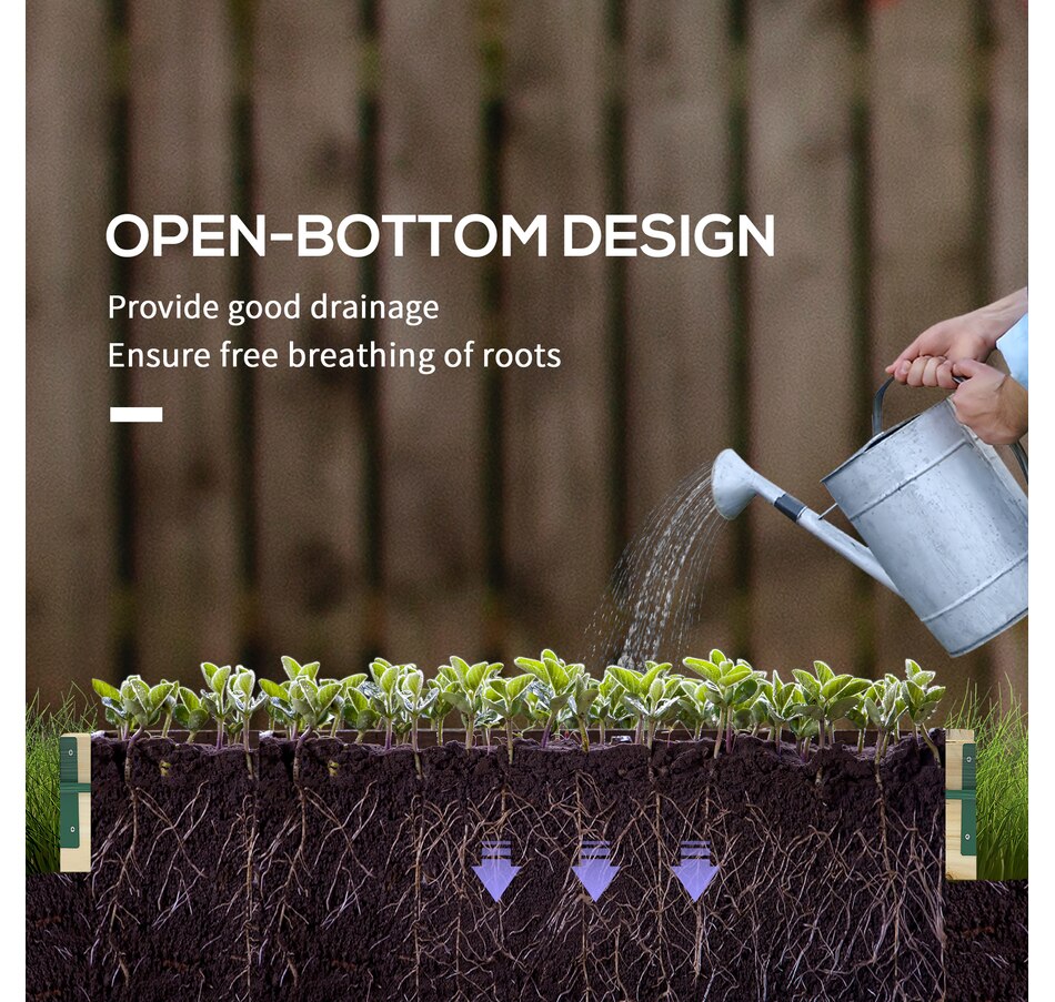 Image 997085_ALTMORE5.jpg, Product 997-085 / Price $54.99, Outsunny Raised Garden Bed with Greenhouse Plastic Cover, 4' x 3' x 2', Natural from Outsunny on TSC.ca's Home & Garden department