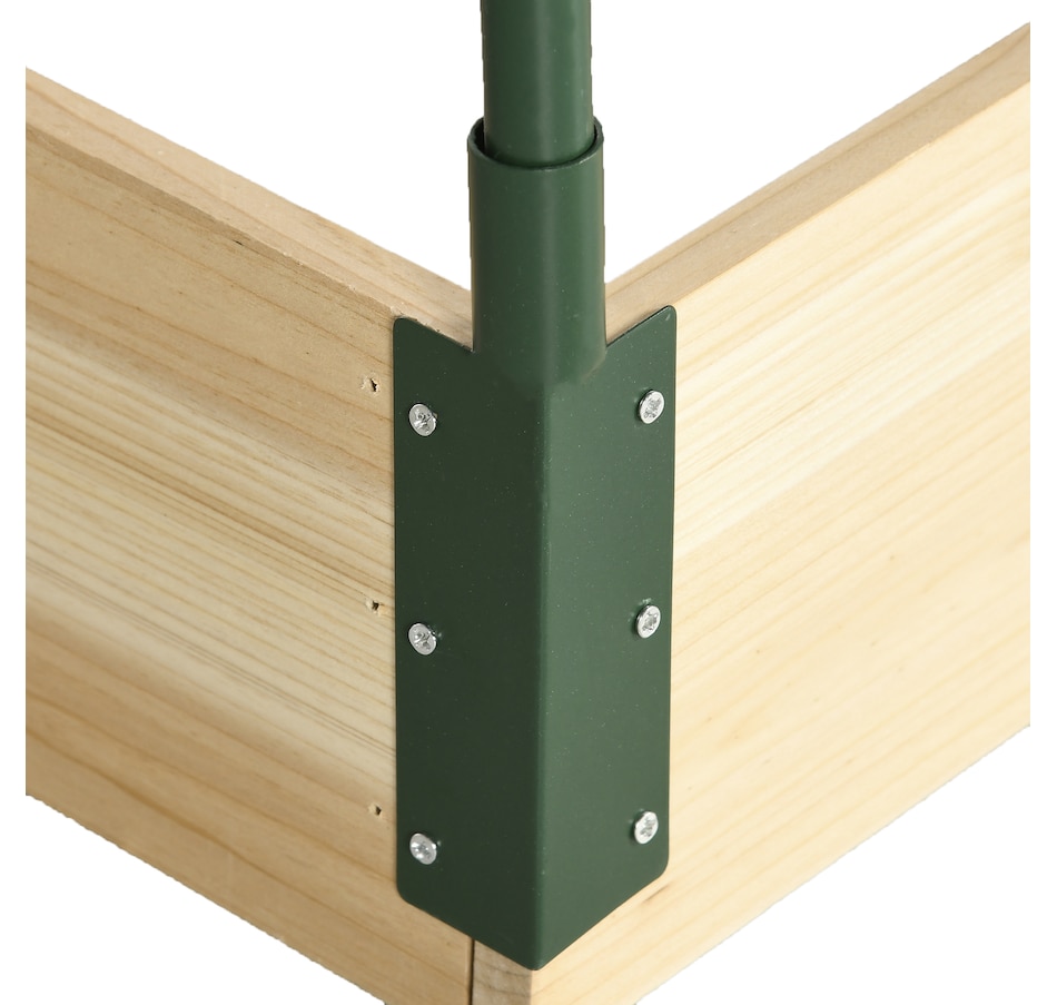 Image 997085_ALTMORE7.jpg, Product 997-085 / Price $54.99, Outsunny Raised Garden Bed with Greenhouse Plastic Cover, 4' x 3' x 2', Natural from Outsunny on TSC.ca's Home & Garden department