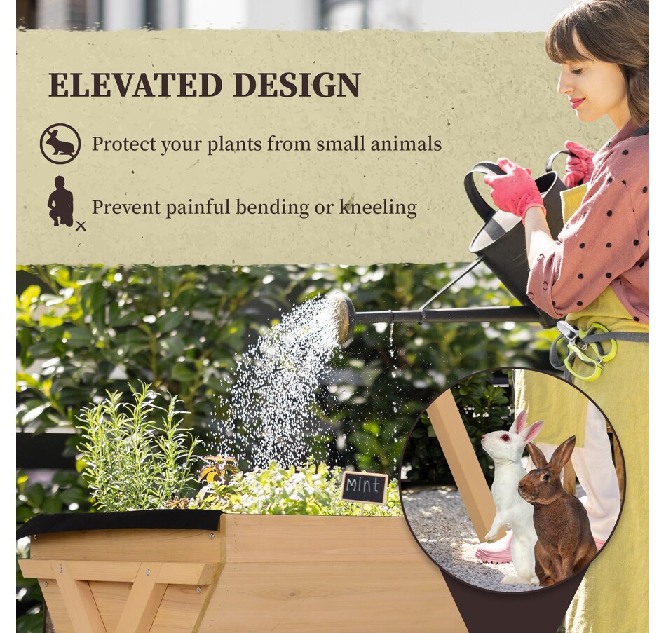 Image 997086_ALTMORE3.jpg, Product 997-086 / Price $110.99, Outsunny 39'' x 28'' Raised Garden Bed with Legs from Outsunny on TSC.ca's Home & Garden department