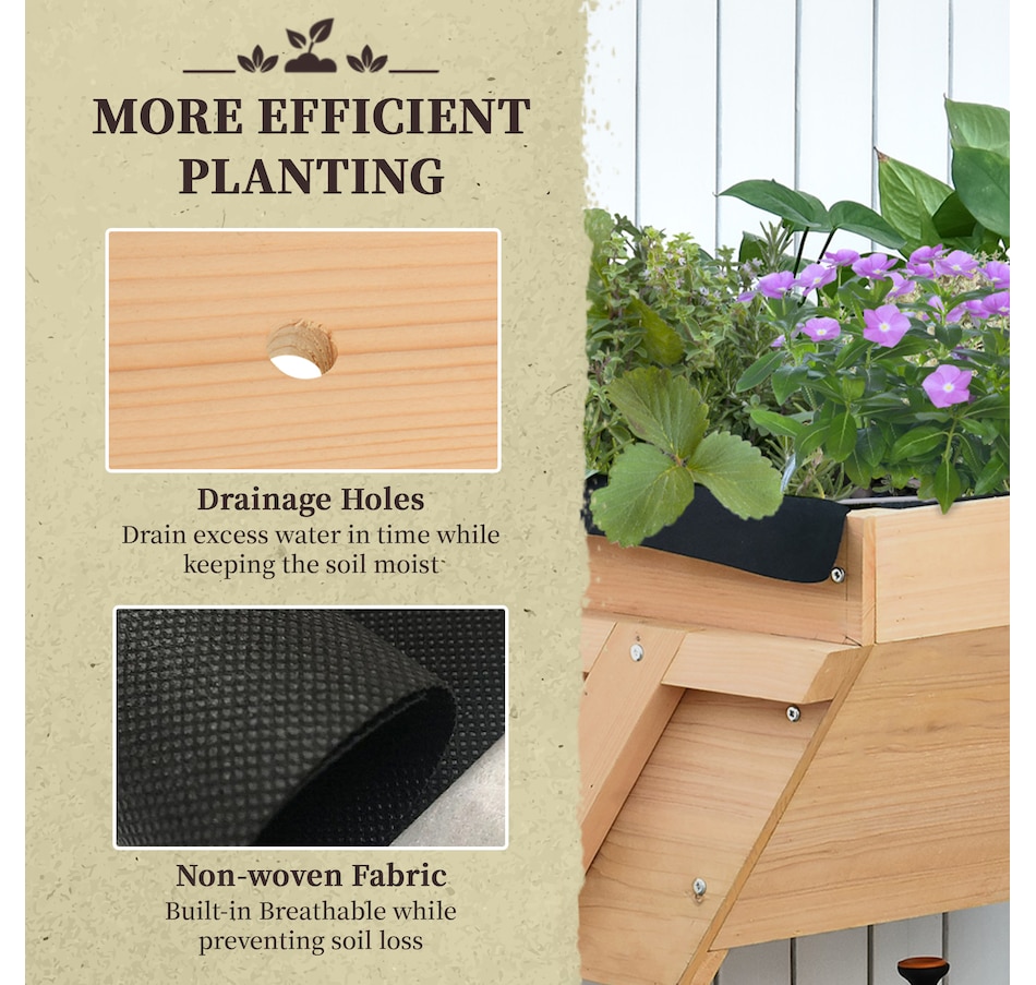 Image 997086_ALTMORE5.jpg, Product 997-086 / Price $110.99, Outsunny 39'' x 28'' Raised Garden Bed with Legs from Outsunny on TSC.ca's Home & Garden department