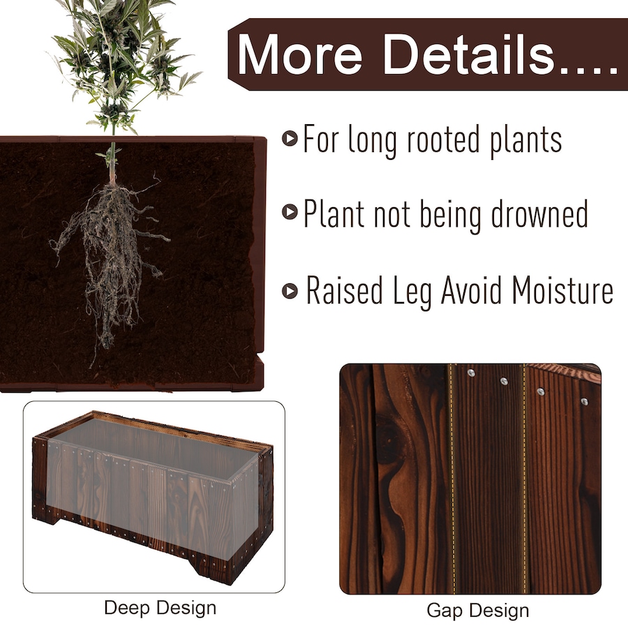 Image 997088_ALTMORE3.jpg, Product 997-088 / Price $109.99, Outsunny 37.5"x15"x15.75" Raised Garden Bed from Outsunny on TSC.ca's Home & Garden department