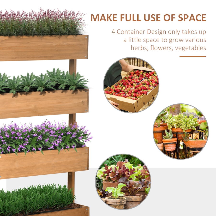 Image 997091_ALTMORE3.jpg, Product 997-091 / Price $124.99, Outsunny 4-Tier Raised Garden Bed with Non-woven Fabric from Outsunny on TSC.ca's Home & Garden department
