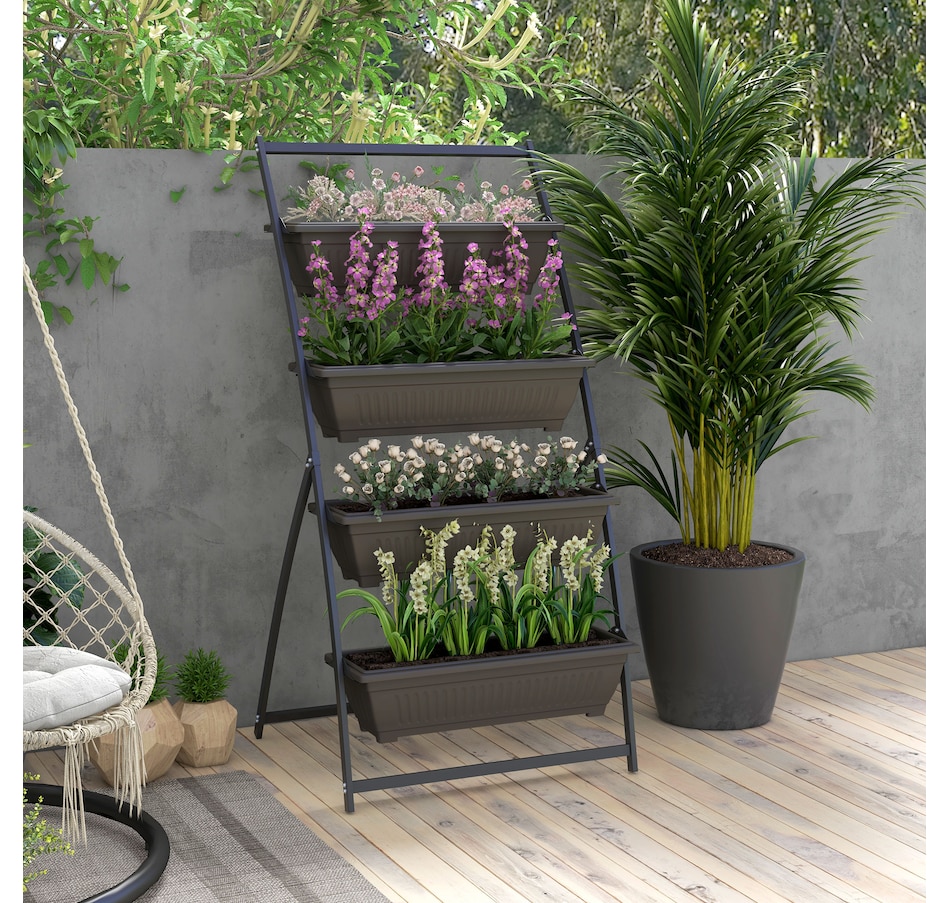Image 997096_ALTMORE1.jpg, Product 997-096 / Price $99.99, Outsunny 4-Tier Vertical Raised Garden Bed with 4 Planter Boxes from Outsunny on TSC.ca's Home & Garden department