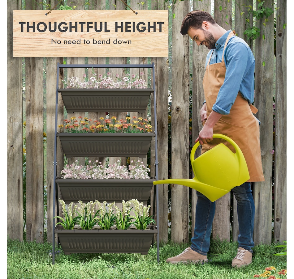 Image 997096_ALTMORE4.jpg, Product 997-096 / Price $99.99, Outsunny 4-Tier Vertical Raised Garden Bed with 4 Planter Boxes from Outsunny on TSC.ca's Home & Garden department