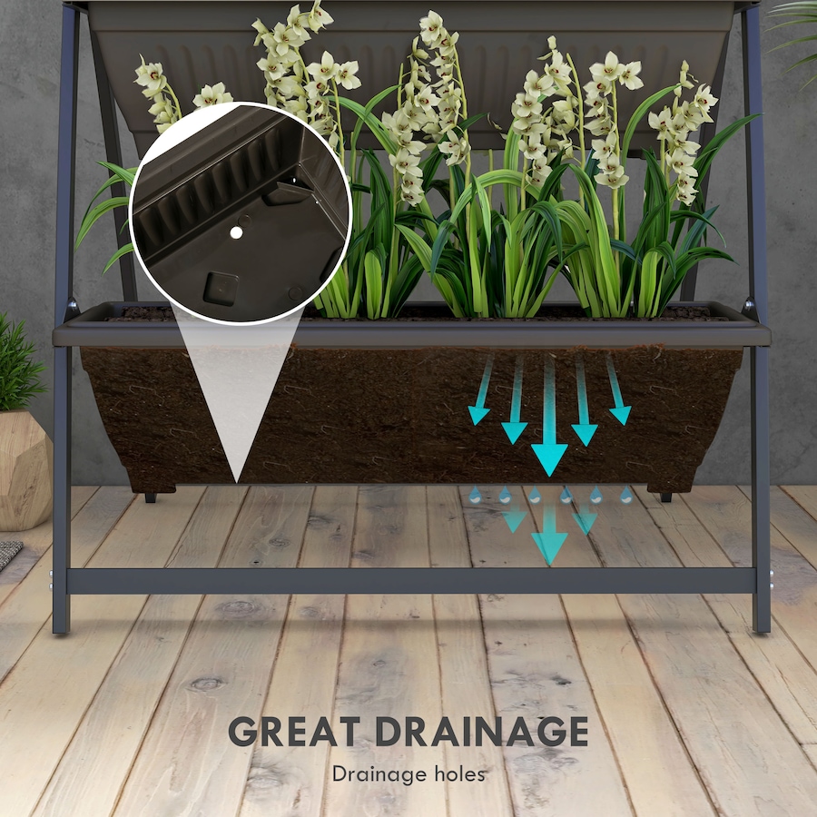 Image 997096_ALTMORE5.jpg, Product 997-096 / Price $119.99, Outsunny Outdoor 4-Tier Raised Garden Bed with 4 Planter Boxes, Brown from Outsunny on TSC.ca's Home & Garden department
