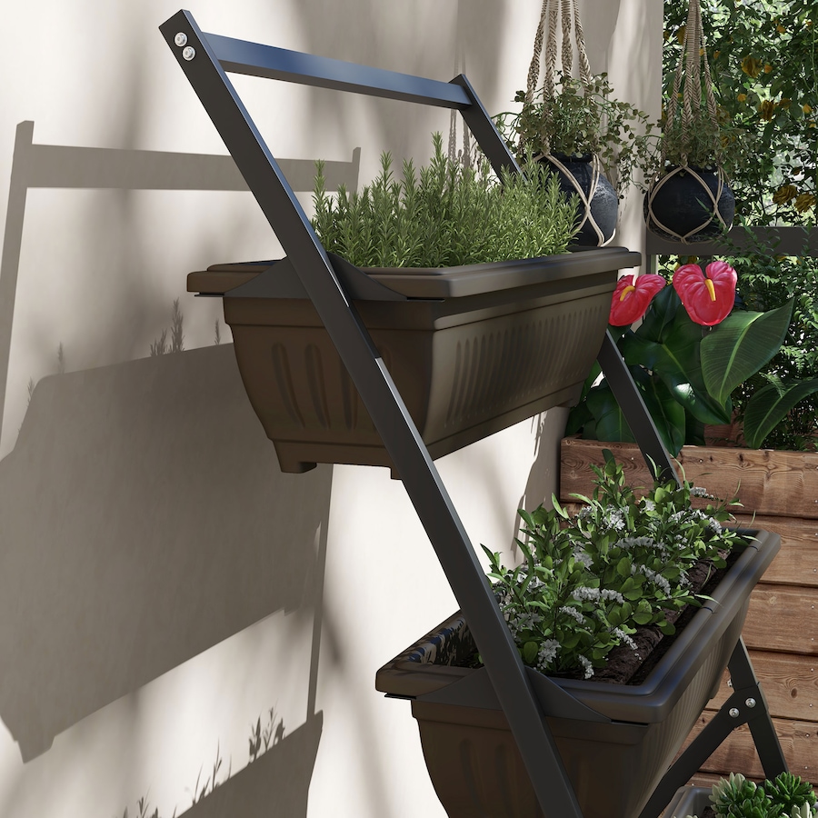 Image 997096_ALTMORE7.jpg, Product 997-096 / Price $119.99, Outsunny Outdoor 4-Tier Raised Garden Bed with 4 Planter Boxes, Brown from Outsunny on TSC.ca's Home & Garden department