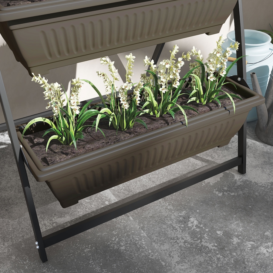 Image 997096_ALTMORE8.jpg, Product 997-096 / Price $119.99, Outsunny Outdoor 4-Tier Raised Garden Bed with 4 Planter Boxes, Brown from Outsunny on TSC.ca's Home & Garden department