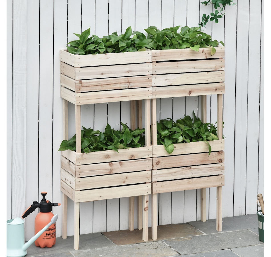 Image 997099_ALTMORE1.jpg, Product 997-099 / Price $134.99, Outsunny 4PCS Wooden Raised Beds for Garden from Outsunny on TSC.ca's Home & Garden department
