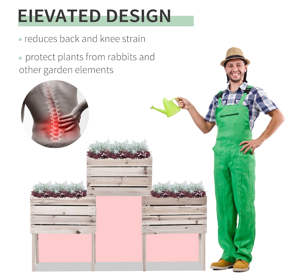 Image 997099_ALTMORE5.jpg, Product 997-099 / Price $134.99, Outsunny 4PCS Wooden Raised Beds for Garden from Outsunny on TSC.ca's Home & Garden department