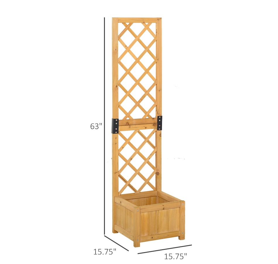 Image 997104_ALTMORE2.jpg, Product 997-104 / Price $154.99, Outsunny Set of 2 Raised Garden Bed with Trellis Board Flower Stand Lattice Panels for Plants from Outsunny on TSC.ca's Home & Garden department