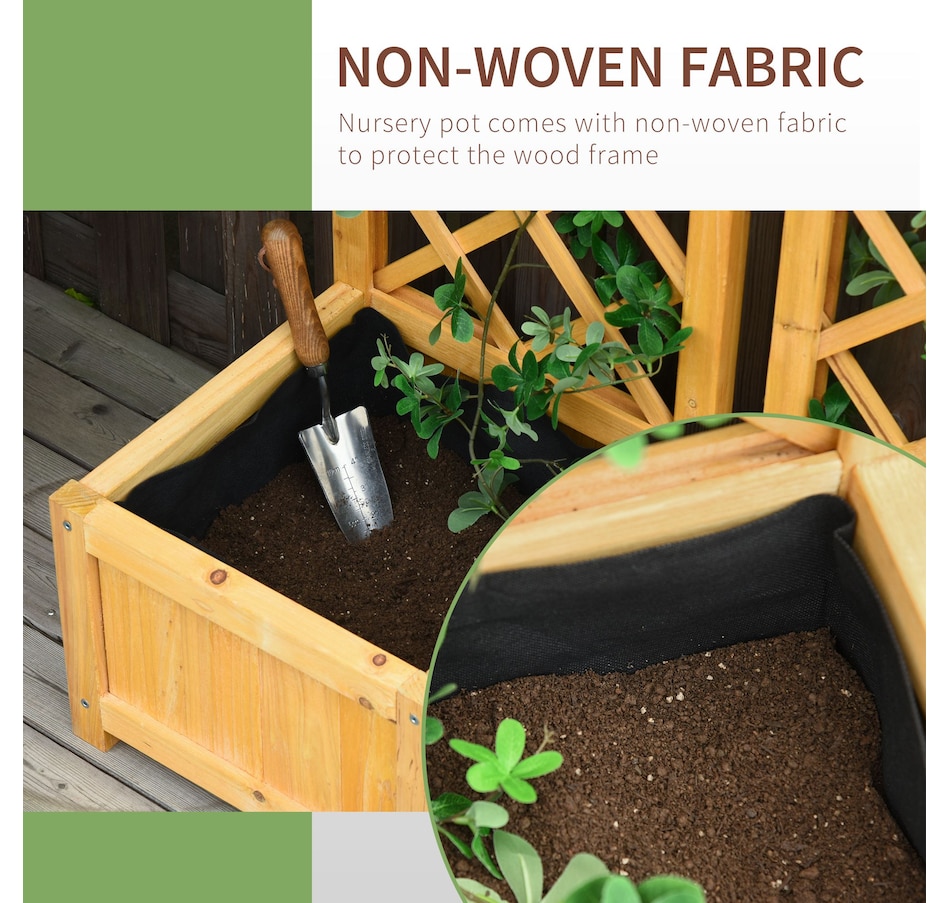 Image 997104_ALTMORE3.jpg, Product 997-104 / Price $154.99, Outsunny Set of 2 Raised Garden Bed with Trellis Board Flower Stand Lattice Panels for Plants from Outsunny on TSC.ca's Home & Garden department